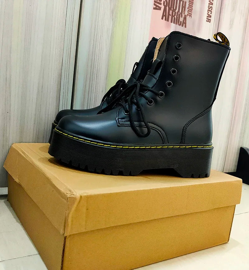 Autumn Winter Fashion Round Toe Lace-up Shoes Womens Boots Zip Ankle Boots For Women High Heels Basics Casual.