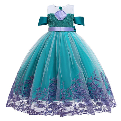 Pailletten Mädchen Party Kleider Meerjungfrau Mottoparty Prinzessin Kleid Performance Kostüm Kinder Geburtstag Geschenke Kleider für Mädchen Abschlussball