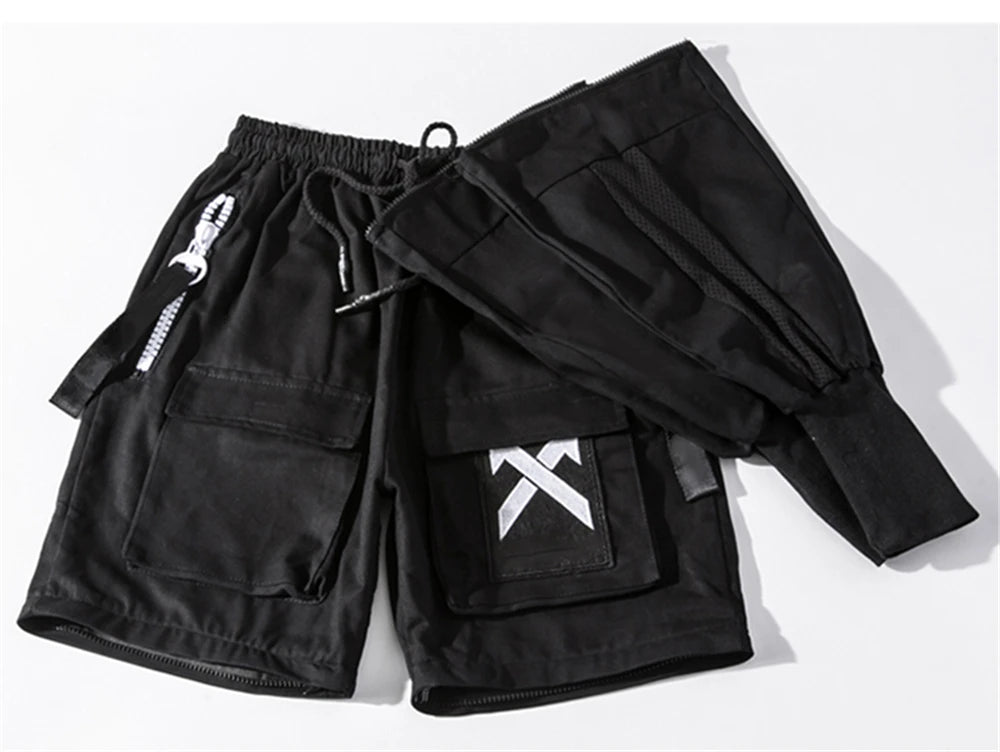 11 BYBB'S DARK Tactical Functional Cargo Pants Men Multi-Pocket Joggers Trousers 2023 Detachable Hip Hop Streetwear Pant Black.