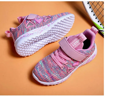 Girls Casual Shoes Light Mesh Sneakers Kids Summer Children Spring Autumn Tenis Cute Sport Cartoon Female Running Sock Footwear