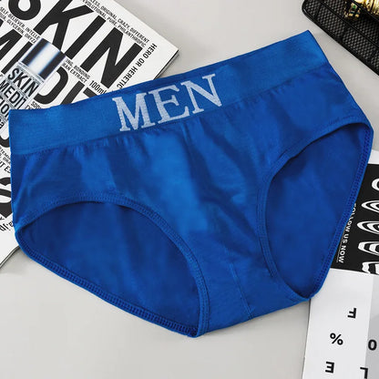 4pcs Mens Sexy Briefs Teenager Sport Underwears Plus Size Fat Men's Underpant Panties Students Breathable Fashion Casual Panties.