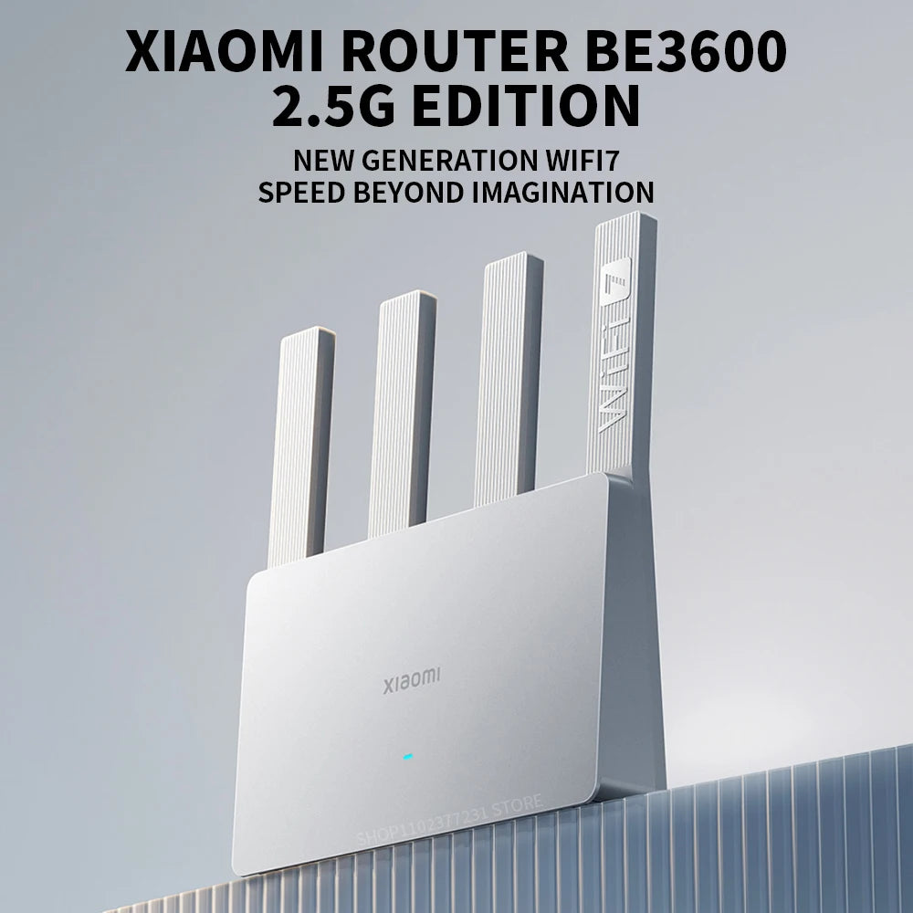 2024 Xiaomi Router BE3600 WiFi7 2.4/5GHz Duan Bands 160Mhz 3570Mbps Mesh Networking Gaming Acceleration 2.5G Ethernet Port.