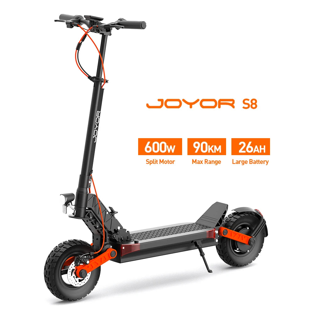 JOYOR S8 Electric Scooter For Adult 600W E-scooter with 48V 26Ah battery 10" Off-Road Air Tire 25km/h.