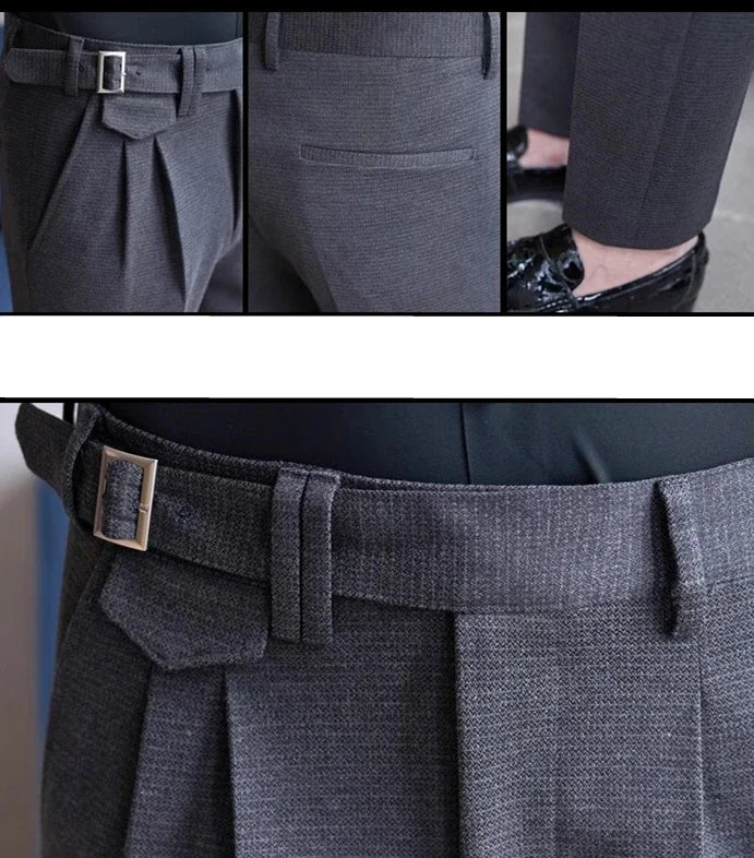 Navy Men's Suit Pants, White Black Trousers, Gray Khaki Pantalones Hombre Fashion Slim Male Pant, 28 29 30 31 32 33 34 36