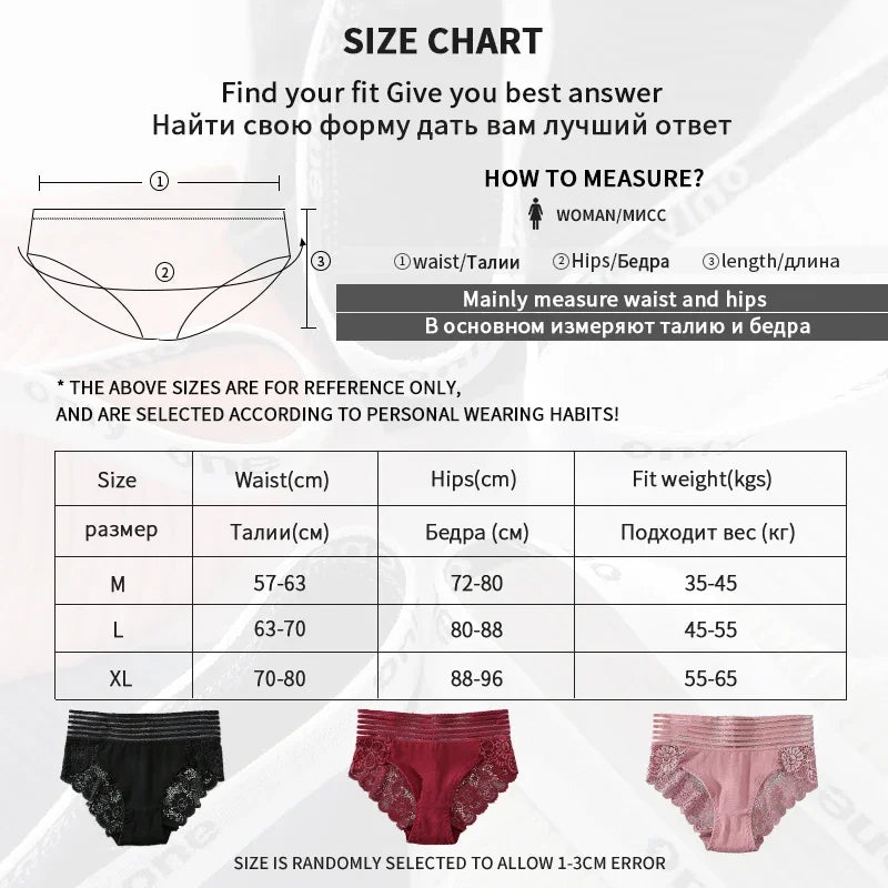 Women's Panties High Waist Underwear Lace Panty Sexy Women's Lingerie Hollow Triangle Panties Comfort Soft Briefs Fashion Pants.