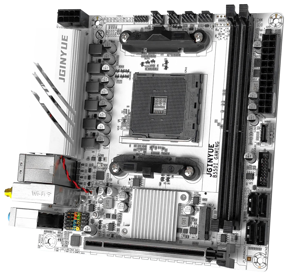 JGINYUE AMD B550 AM4 mini ITX Motherboard supports Ryzen R5 4000/5000 series processors DDR4 RAM PCI-E 4.0 B550i GAMING.