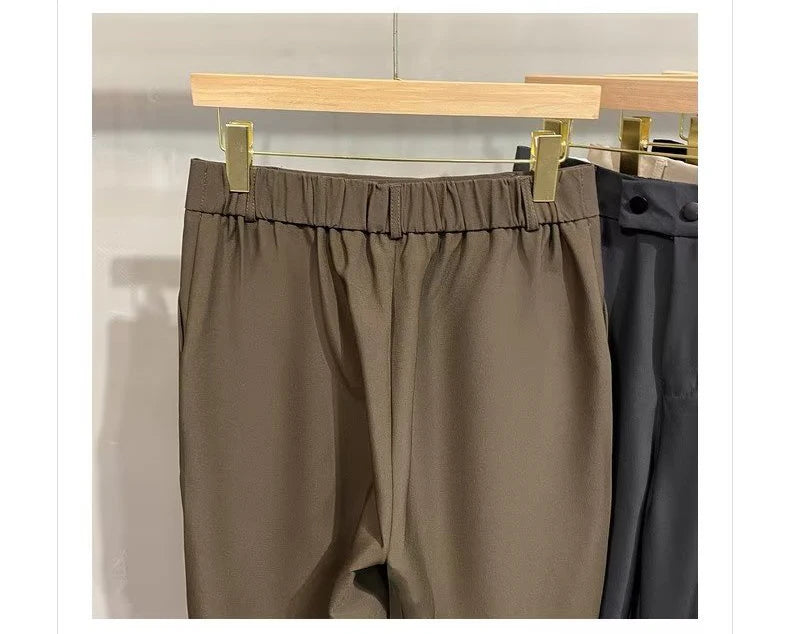 Luxury Fashion Straight Men's Casual Pants Spring Summer New Korean Suit Pant Harem Business Formal Male Trousers Trendy Brand.