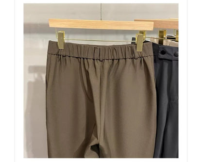 Luxury Fashion Straight Men's Casual Pants Spring Summer New Korean Suit Pant Harem Business Formal Male Trousers Trendy Brand.