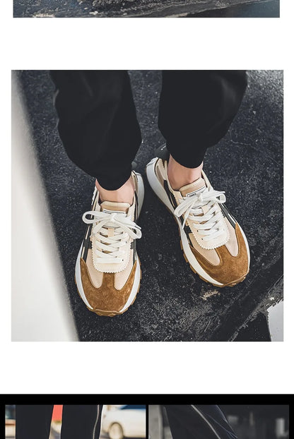 New men's trendy versatile casual sports shoes, men's thick-soled lightweight non-slip breathable trendy shoes кроссовки мужские.