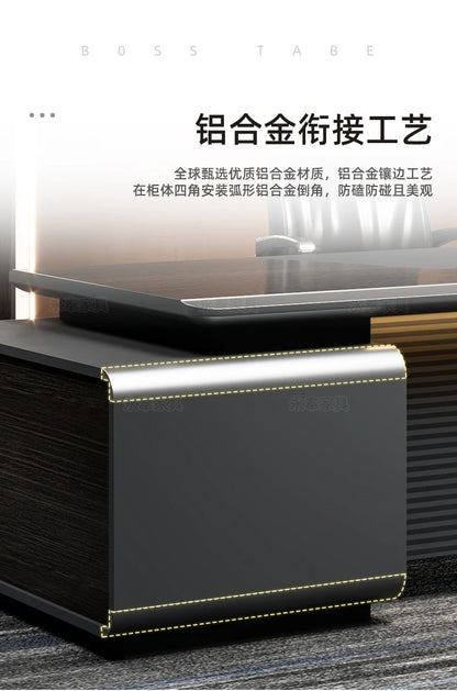 Nordischer minimalistischer Büroschreibtisch, moderner Luxus, Kreativität, Designer, L-förmiger Schreibtisch, fortschrittlicher Raum, Büromöbel, Arbeitstisch FYOD