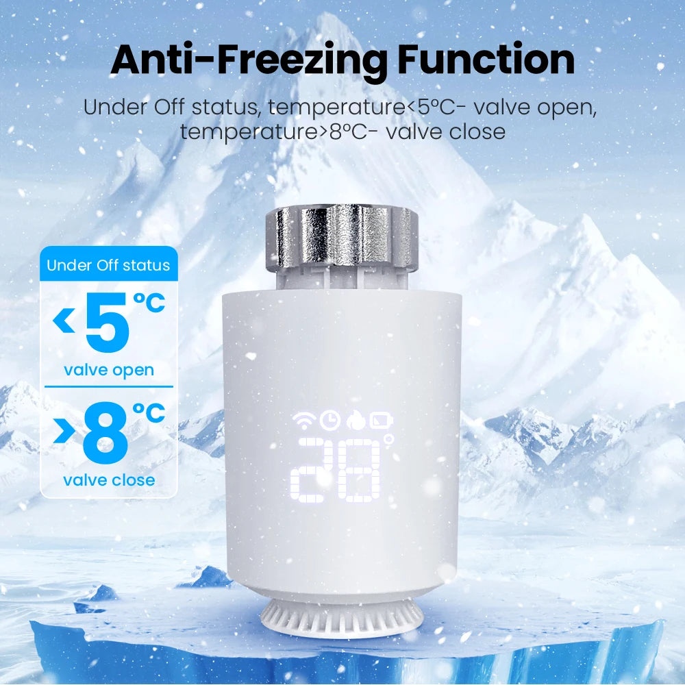 AVATTO Tuya ZigBee3.0 Thermostat Radiator Actuator Smart TRV Thermostatic Valve Controller Works With Alexa Google Home Alice.