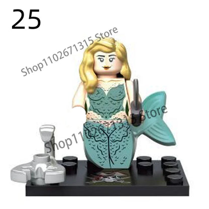 Movies Pirates Of The Caribbean Jack Sparrow Classic Movie Figures Head accessories Building Blocks Toys For Children