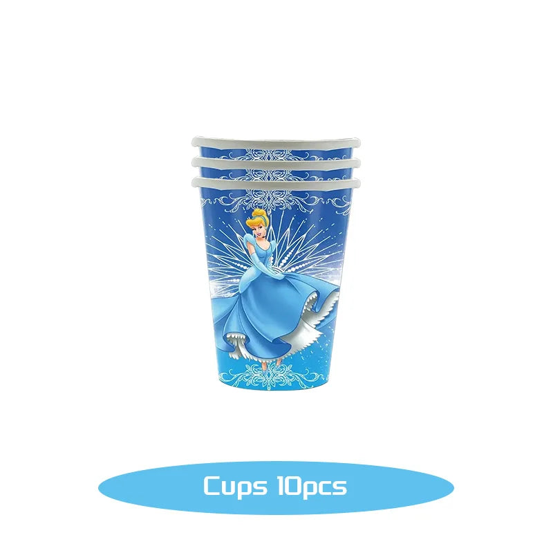 Disney Cinderella Geburtstag Dekoration Party Liefert Hintergrund Geschirr Set Luftballons Dekoration Party Gefälligkeiten Für Kinder Geburtstag.