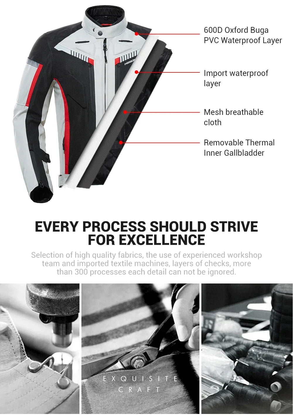 Best Selling Waterproof Motorcycle Jacket Man Racing Suit Wearable Motorcycle Jacket Motorcycle Pants Moto with EVA Protection.