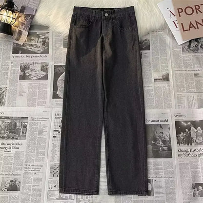 2025 Men Baggy Casual Jeans Male High Street Straight Leg Denim Pants American Classic Retro Summer Casual Long Trousers.