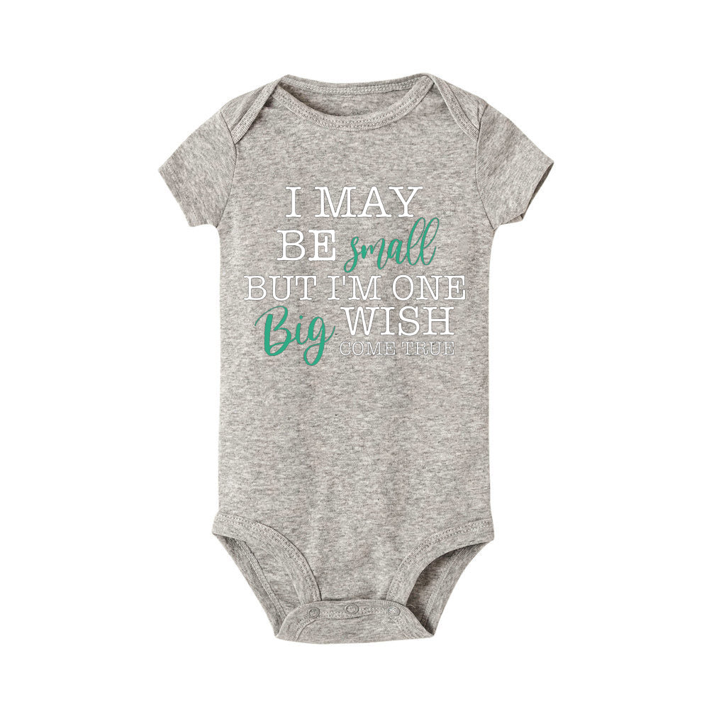 I May Be Amall But I'm One Big Wish Come Ture Baby Strampler Neugeborenen Body Kurzarm Overall IVF Success NICU Babykleidung.