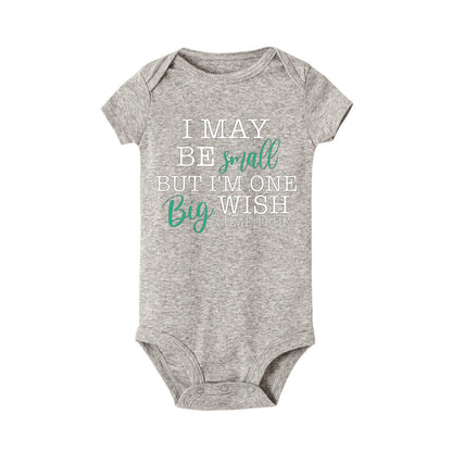 I May Be Amall But I'm One Big Wish Come Ture Baby Strampler Neugeborenen Body Kurzarm Overall IVF Success NICU Babykleidung.