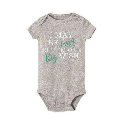 I May Be Amall But I'm One Big Wish Come Ture Baby Strampler Neugeborenen Body Kurzarm Overall IVF Success NICU Babykleidung.
