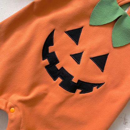 Catton Kürbis Smiley Halloween Baby Neugeborene Kleidung Baumwolle Langarm Strampler mit Hut Zweiteilige Sets Outfits Party Overall.