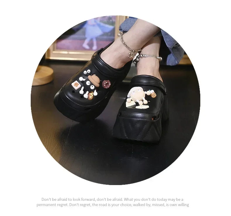 Women's Slippers 9CM High Platform Garden Fashion Clogs Shoes Women's Slippers Thick Bottom EVA Sandals Summer Girls Slippers.