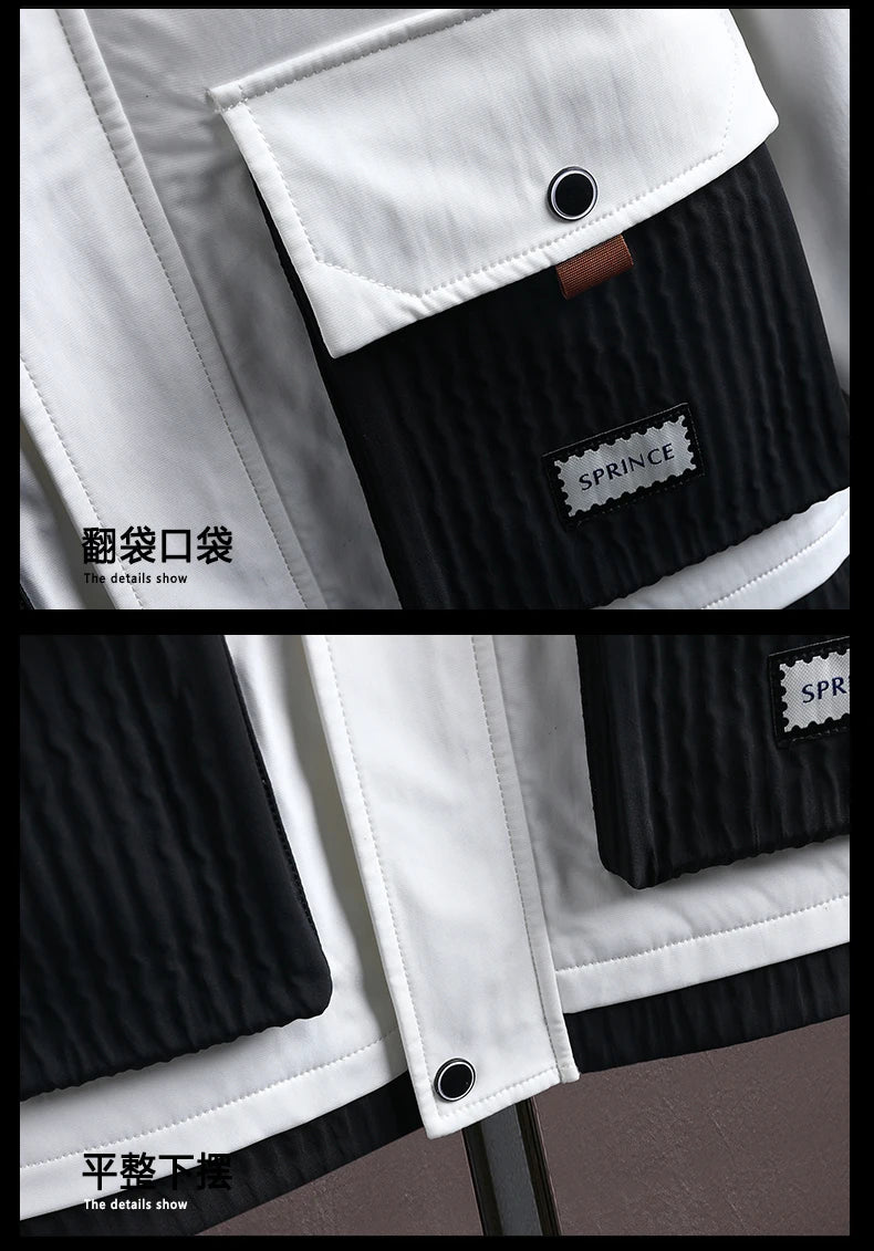 2025 Spring Casual Jackets Sportswear+Pants Men's Sets Korean Style 2 Piece Sets Men Streetwear Fitness Male Tracksuit.