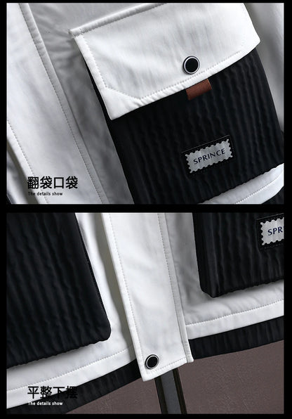 2025 Spring Casual Jackets Sportswear+Pants Men's Sets Korean Style 2 Piece Sets Men Streetwear Fitness Male Tracksuit.