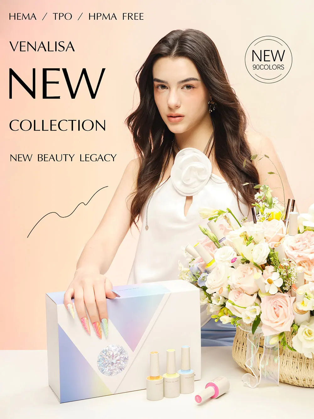 15ml VENALISA Gel Nail Polish Highly Pigmented Full Coverage Nail Gel Lacquer Semi Permanent Beauty Matt Top Coat Gel Varnish.