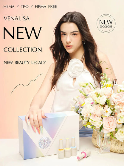 15ml VENALISA Gel Nail Polish Highly Pigmented Full Coverage Nail Gel Lacquer Semi Permanent Beauty Matt Top Coat Gel Varnish.