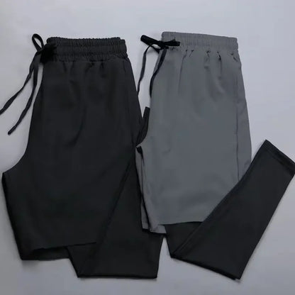 Zweiteilige Illusion Herren-Sporthose, schnell trocknend, elastisch, Basketball-Trainingshose, Sommer, dünn, Fitness, Laufen, Freizeithose.