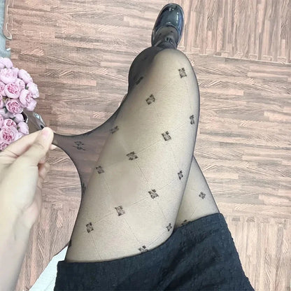 Sexy Blue Butterfly Net Stockings Women's Long Tube Socks Invisible Sweat Absorbent Polka Dot Design Pure Desire Stockings