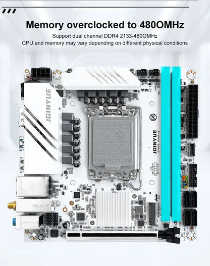 JGINYUE B760i Motherboard LGA 1700 Support Intel Core 12th 13th DDR4 3200mhz RAM Latest mini itx B760i-GAMING.