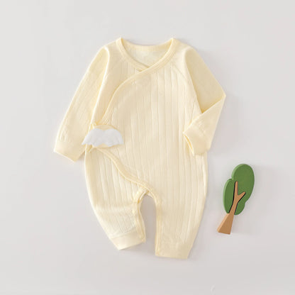 AYNIGIELL Frühling und Herbst 0-6 Monate Baby Strampler Neugeborene Mädchen Jungen 100 % Baumwolle Langarm Kleidung Säuglingsoverall.