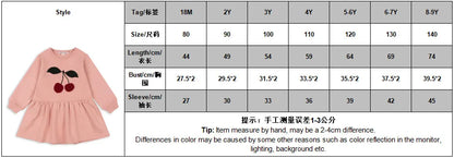 Konges Slojd AW Baby Girls Sweatshirts + Pants 2 Pcs Sets Lambswool Cherry Jackets Kids Clothes Girls Print Dresses Coats 1-9Yrs.