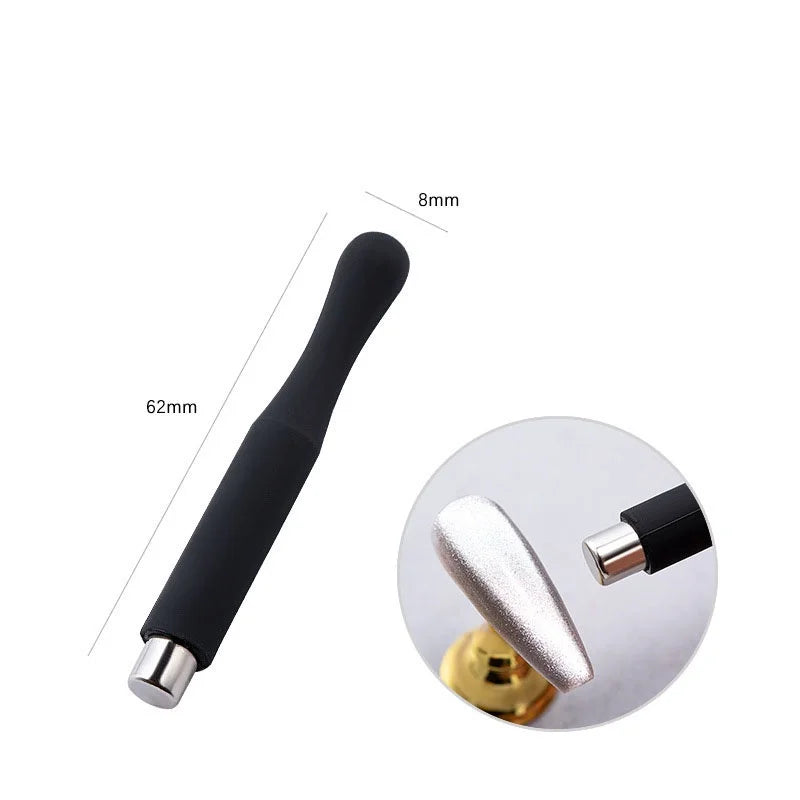 Cat Eye Magnet for Nails Double-Headed Nail Magnet Tool Set Strong Nail Art Magnet Stick 3D Line Strip Effect Manicure Design.