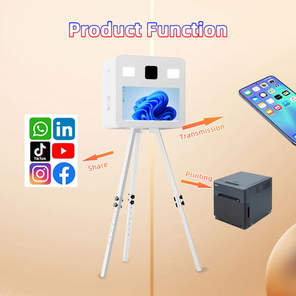 21.5 Inch Portable Camera Touch Screen Dslr Photo Booth Selfie Photo booth Machine  for ds620 RX1 525L QW410  Wedding Party.