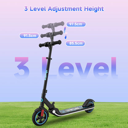 RCB Kids e-Scooter for Children 6-12 Years, 150 W Motor - Max 16 km/h - Rainbow Light-folk Electric Scooter Children.