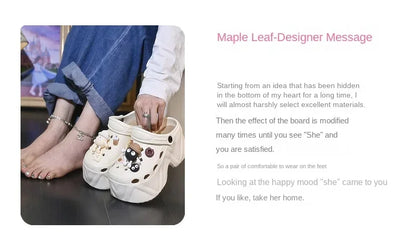 Women's Slippers 9CM High Platform Garden Fashion Clogs Shoes Women's Slippers Thick Bottom EVA Sandals Summer Girls Slippers.