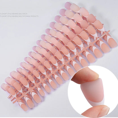 150Pcs Pre-made French False Nails Scarless Coffin Almond Fake Nail Artificial Fingernails Press on Nails for Nail Extension.