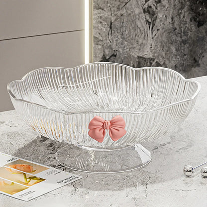 〔HM4〕1Pc Plastic Candy Fruit Plate for Home Coffee Table Candy Platter High-End Snack Placement Platter Ornaments.