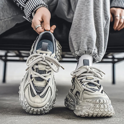 New Summer Outdoor Men's Casual Thick Bottom Sneaker Shoes for Men Sports Breathable Mans Popular Loafers Model Male Sneakers.