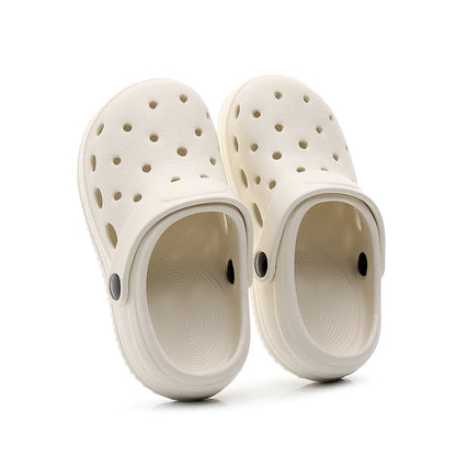 Kids Sandals Hole Children's Shoes Slippers Soft Anti-Skid Simple DIY Design Hole Baby Shoes Sandy Beach For Boys Girls.