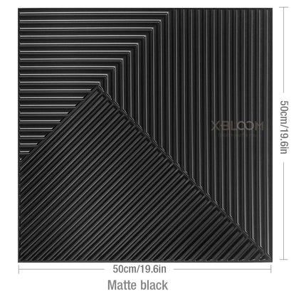 12PC 50x50cm 3d art plaster cut geometric diamond carved wood adhesive bottom wall 3d wall sticker 3d wall panel home decoration