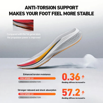 Xtep Five Speed 2.0 Running Shoes For Men  2024 Autumn Comfortable Sports Shoes Jogging Cushioning Sneakers 876319110001.