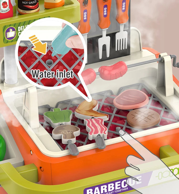 Kitchen Food Role Play Pretend Play Children Toy Ice Cream Candy Sweet Dessert Accessories Toys for Kid Christmas Birthday Gifts.