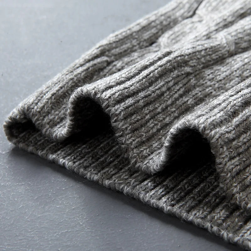 Twist Sweater Men's Turtleneck Pullovers High Neck Loose Winter Korean  Fashion Trendy Thick Warm White Sweater knitted.