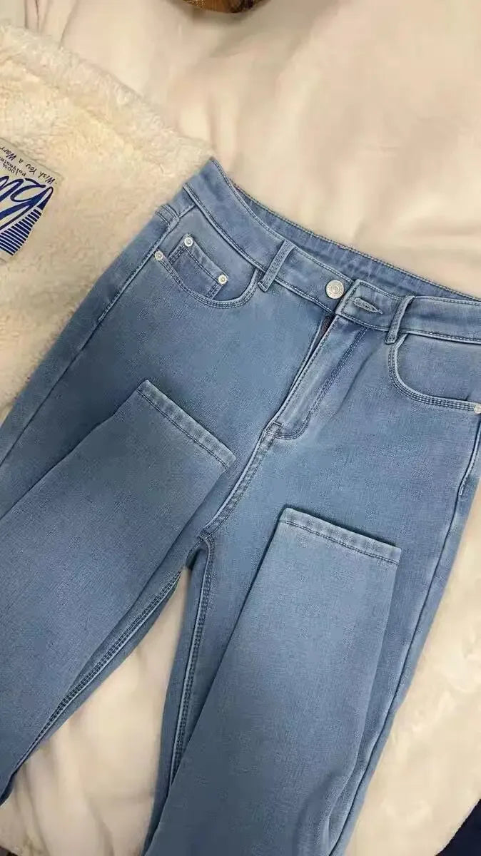 Woman Large Size Streetwear Sexy Stretch Denim Pants High Waist Skinny Pencil Jeans Spring Korean Fashion Casual Kot Pantolon.