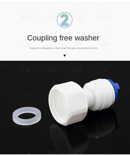Fit for 1/4" 3/8" OD Tube Straight  Equal Reducer Connector Fitting Aquarium Reverse Osmosis RO Water Dispenser