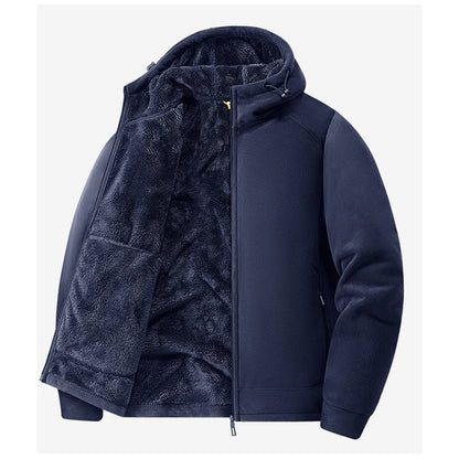 Winter Men Fleece Warm Jackets Mens Windproof Thick Jackets Parkas Coats Men Hooded Casual Outwear Jackets Male LZLLTT