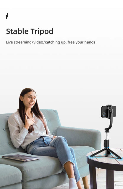 C01 Detachable Phone Clip BluetoothRemote Control Selfie Stick Tripod Portable Tripie Stabilizer Stand for Cell Phone.