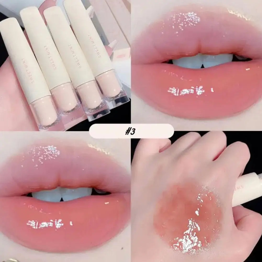 Mirror Dyeing Lip Gloss Moisturizer Liquid Lipstick Waterproof Long Lasting Red Lip Tint Korean Makeup Cosmetic.